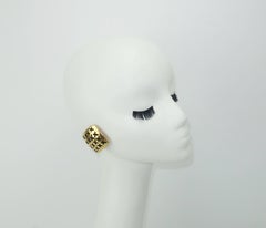 Vaubel Stylized Gold Vermeil Perforated 'X' Earrings