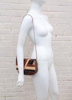1970’s Palizzio Brown Patchwork Snakeskin Handbag