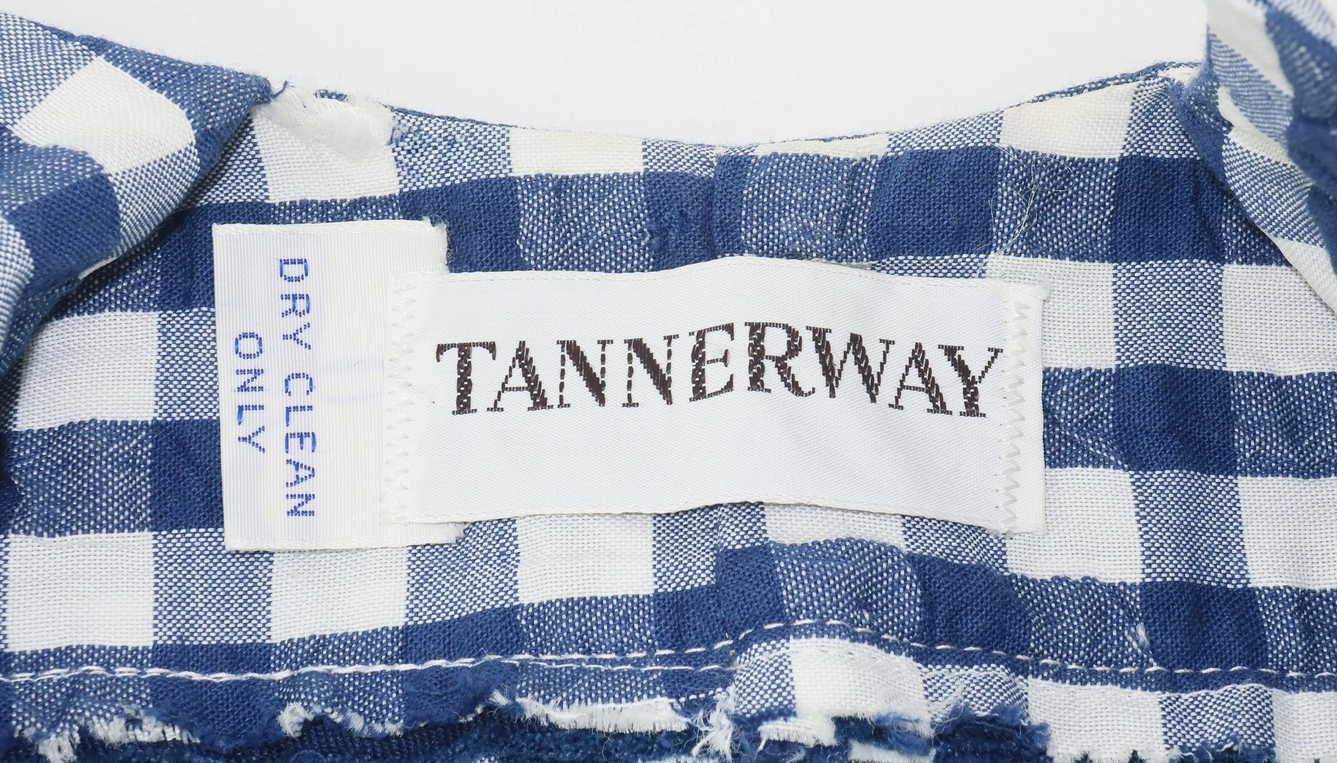 Preppy 1960's Tannerway Seersucker Gingham Garment Bag 4