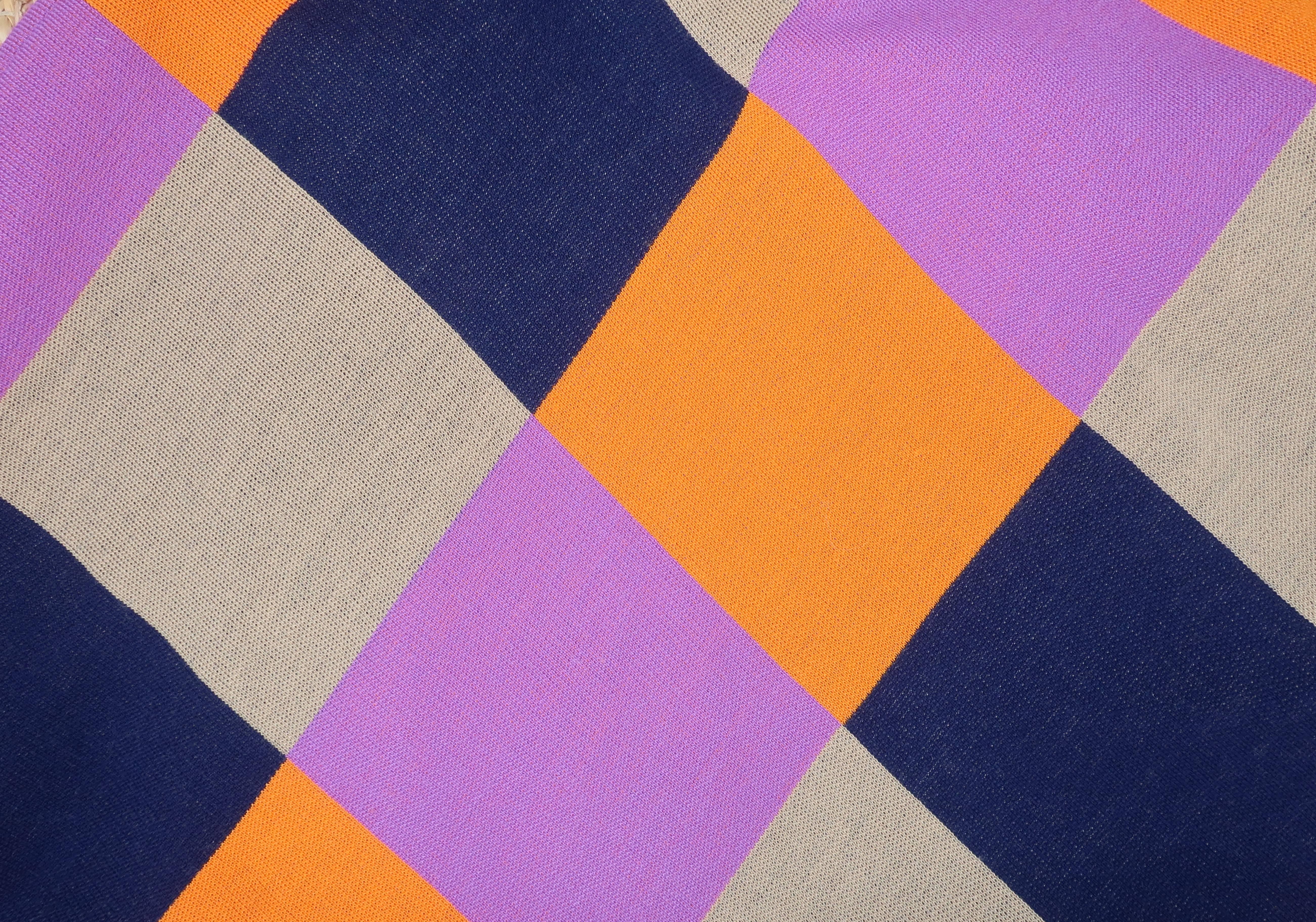 Fab 1970's Italian Wool Knit Checkered Maxi Skirt 4