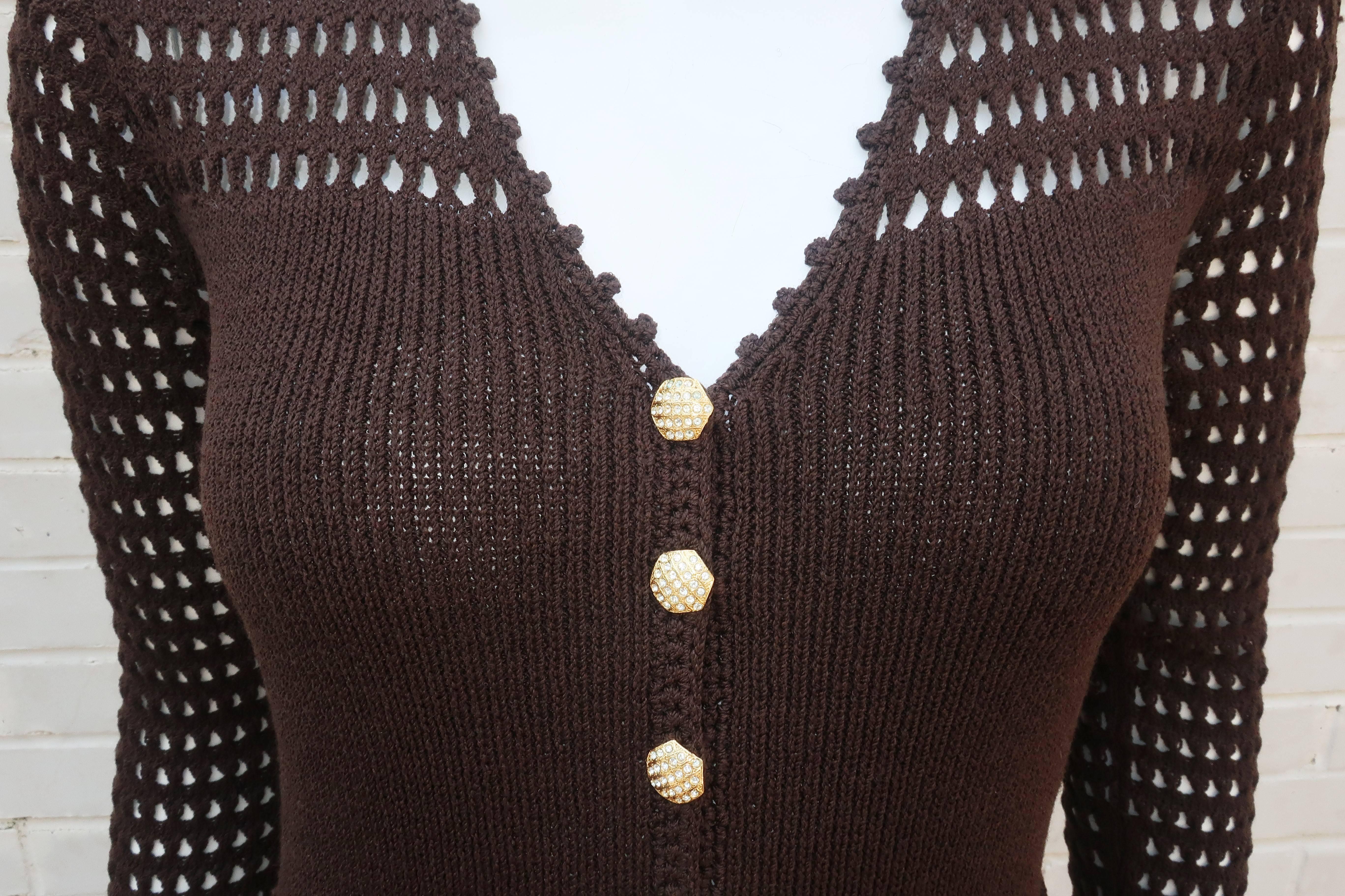 knit suits with rhinestones