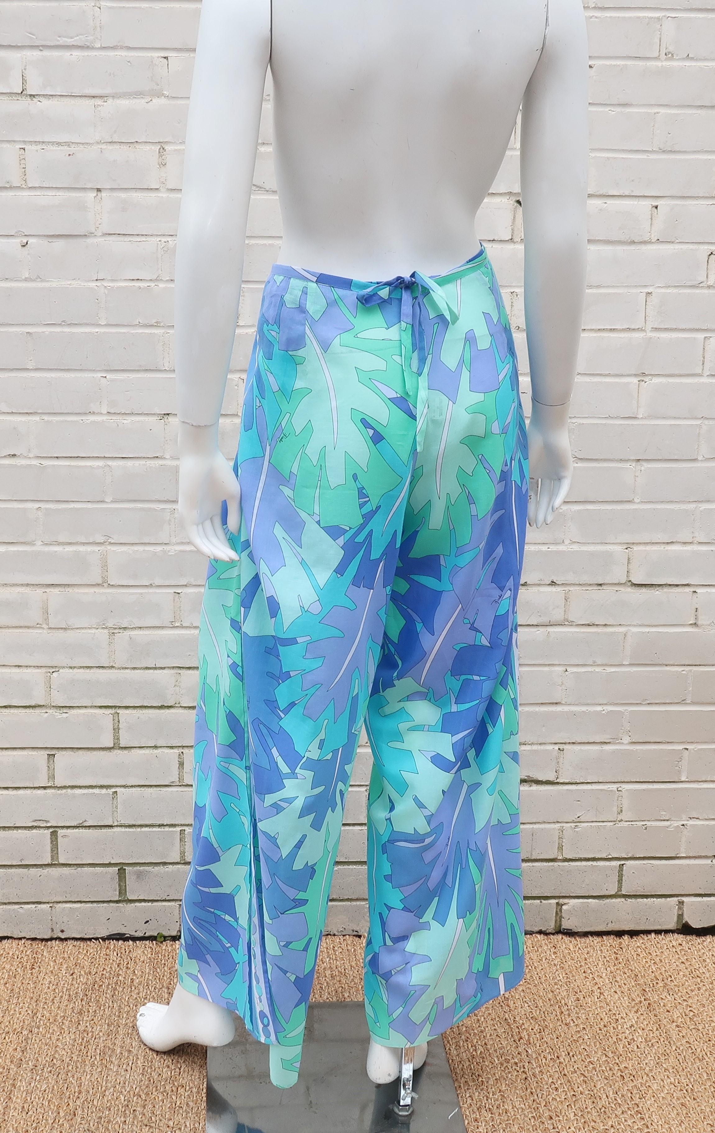 Pucci Psychedelic Print Wrap Cover Up Lounge Pants 1