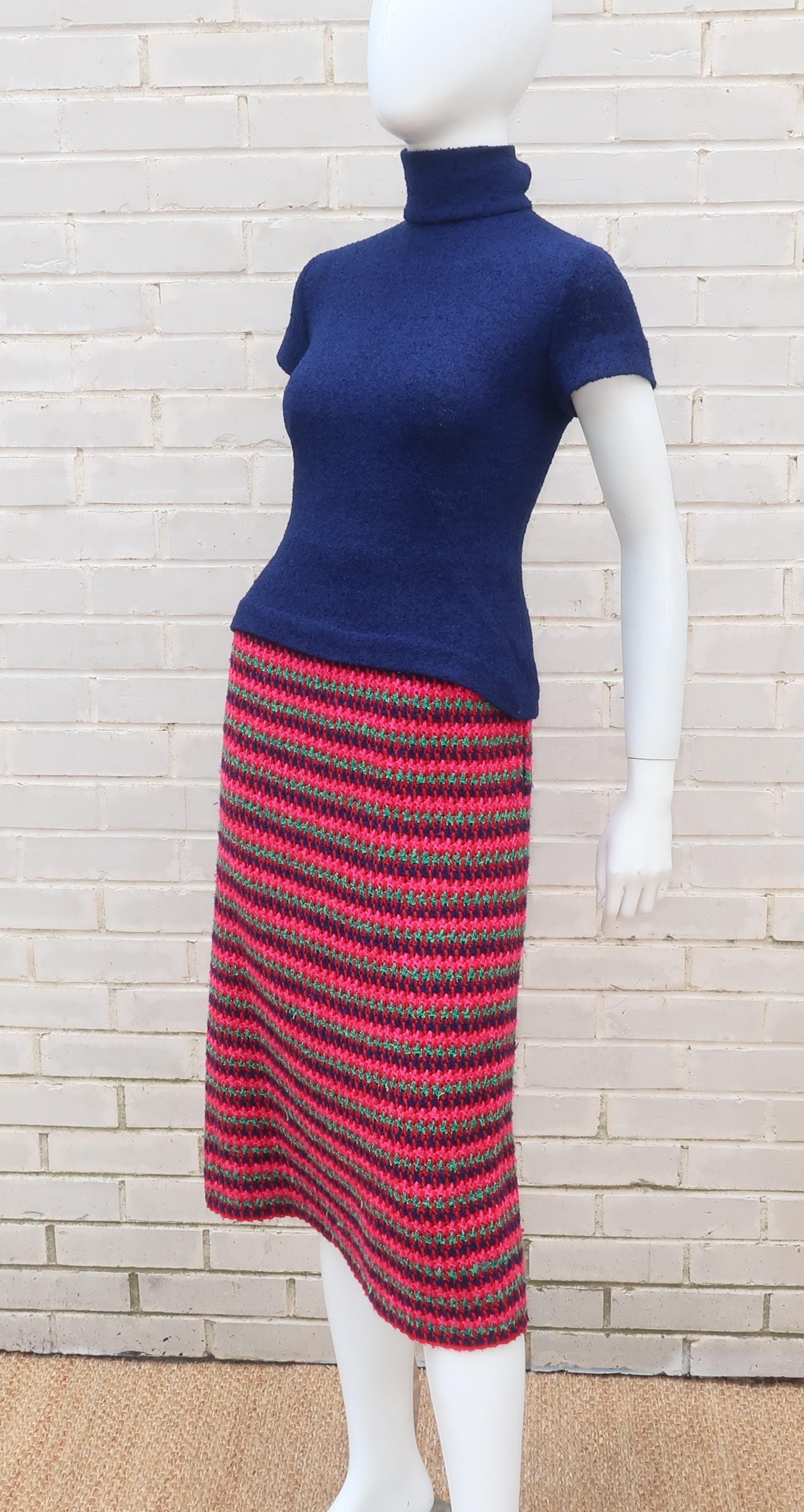 Women's Murrell Hand Crocheted Knit Three Piece Suit, 1960s