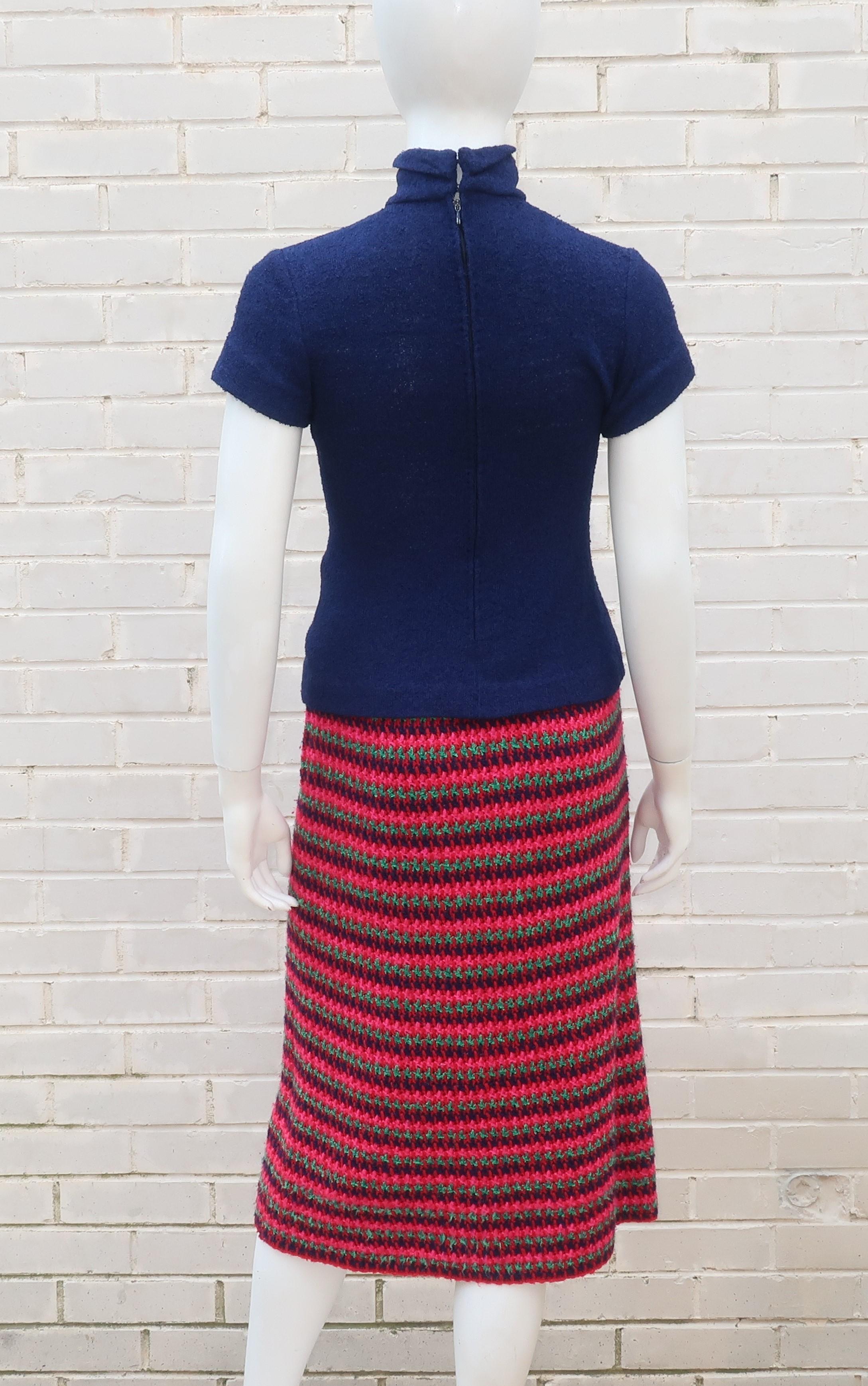 Murrell Hand Crocheted Knit Three Piece Suit, 1960s 2