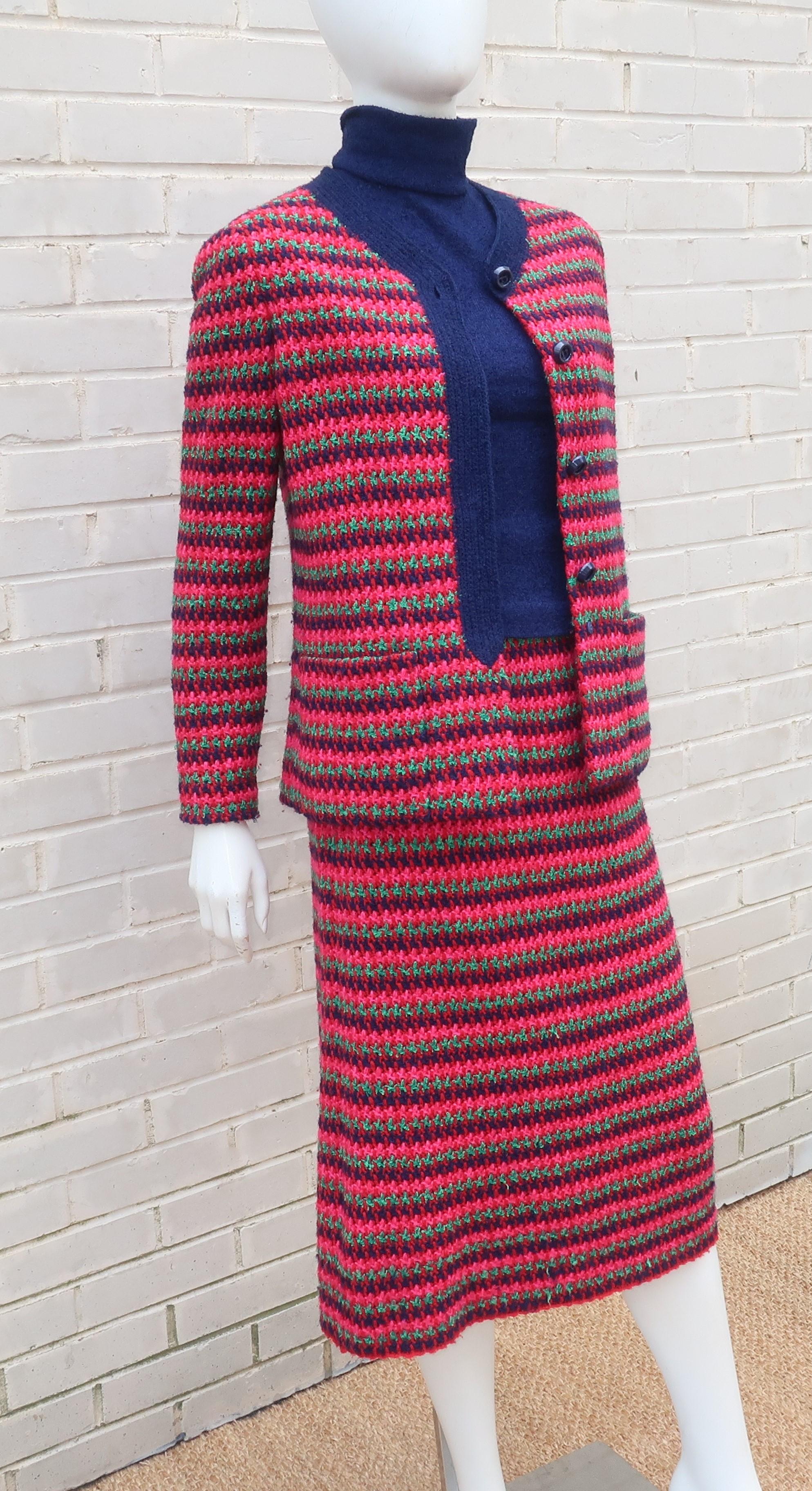 Murrell Hand Crocheted Knit Three Piece Suit, 1960s 5