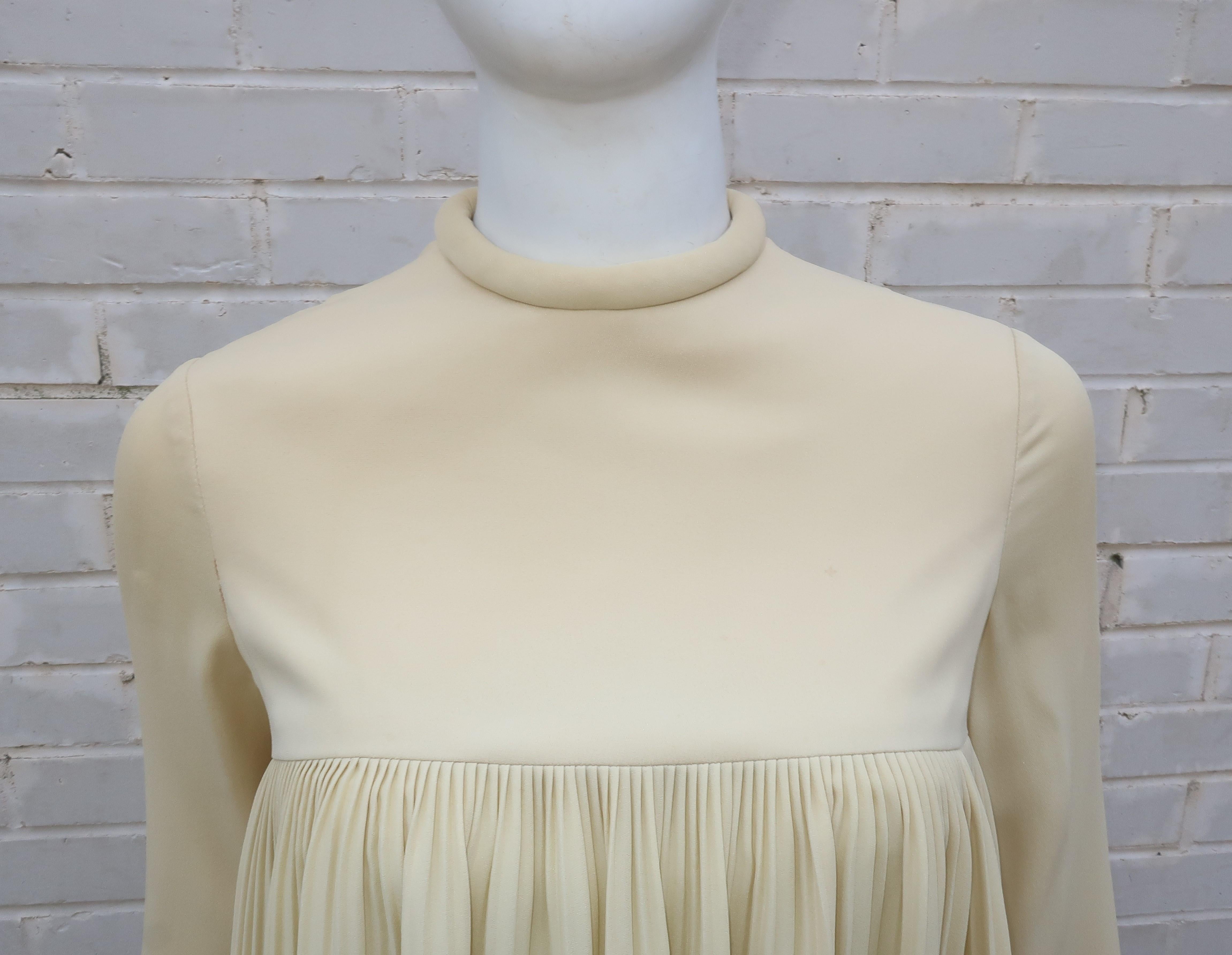 Pierre Cardin Micro Pleated Silk Trapeze Dress, 1960's at 1stDibs ...