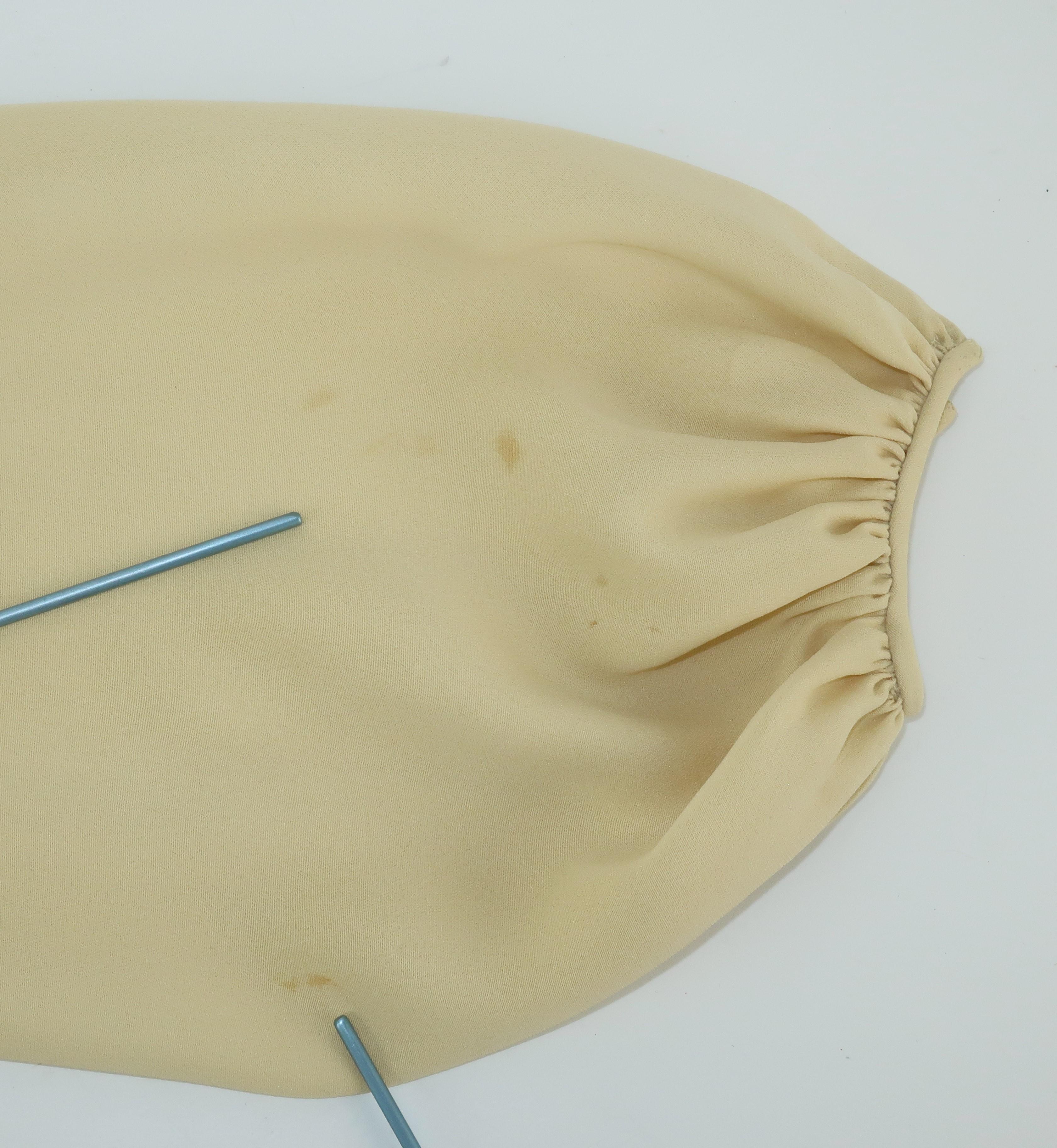 Pierre Cardin Micro Pleated Silk Trapeze Dress, 1960's 9