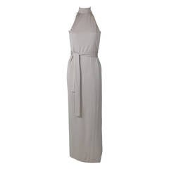 Norman Norell 1970s Cream Wool Evening Gown