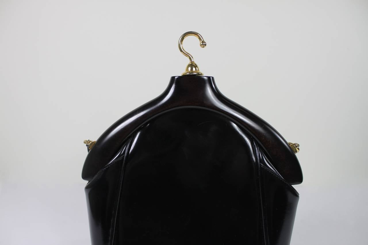 Women's MOSCHINO Couture! Iconic Hanger Motif Leather Purse