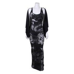 Gianfranco Ferré Chinoiserie Embellished Sheer Evening Gown