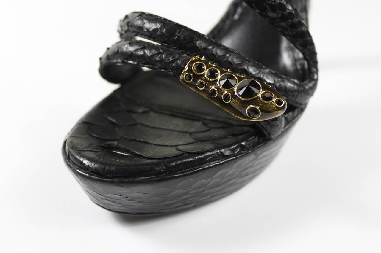 Women's Alexander McQueen Snakeskin Pumps with Reptilia Hardware