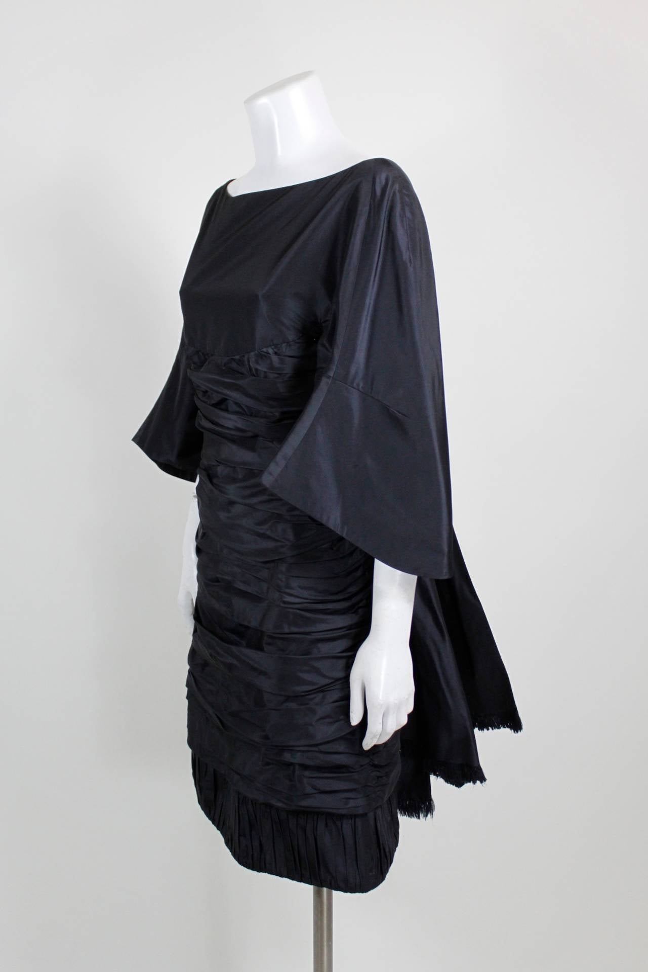Ralph Rucci Taffeta Cocktail Dress In Excellent Condition For Sale In Los Angeles, CA