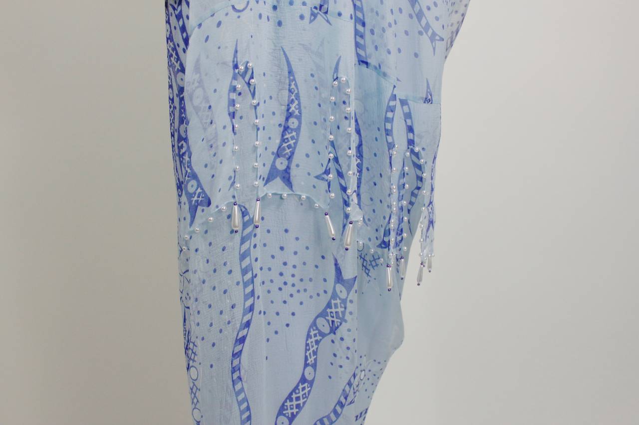 1980s Zandra Rhodes Asymmetrical Evening Gown 2