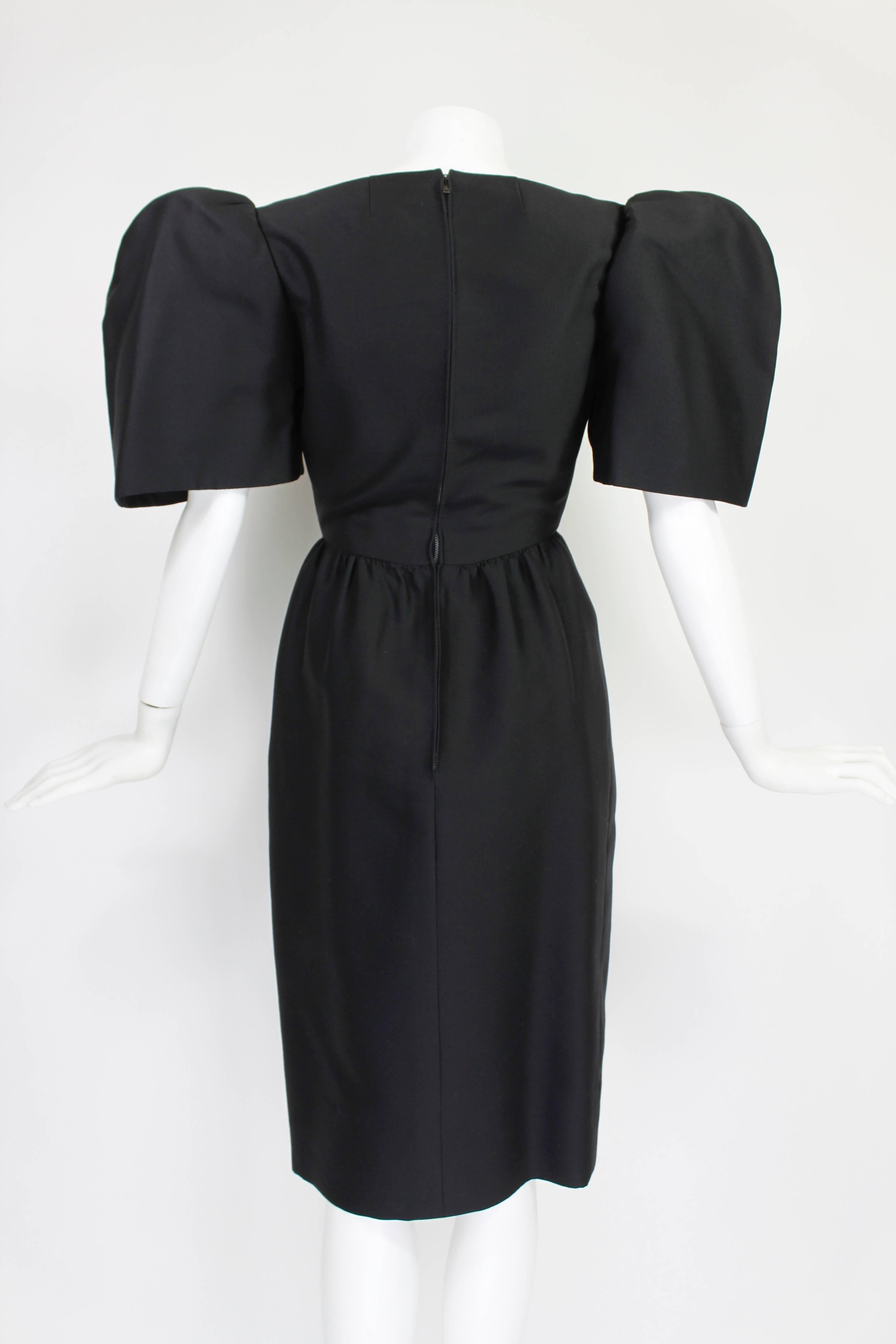 Women's Late 1950s Galanos Architectural Cocktail Dress