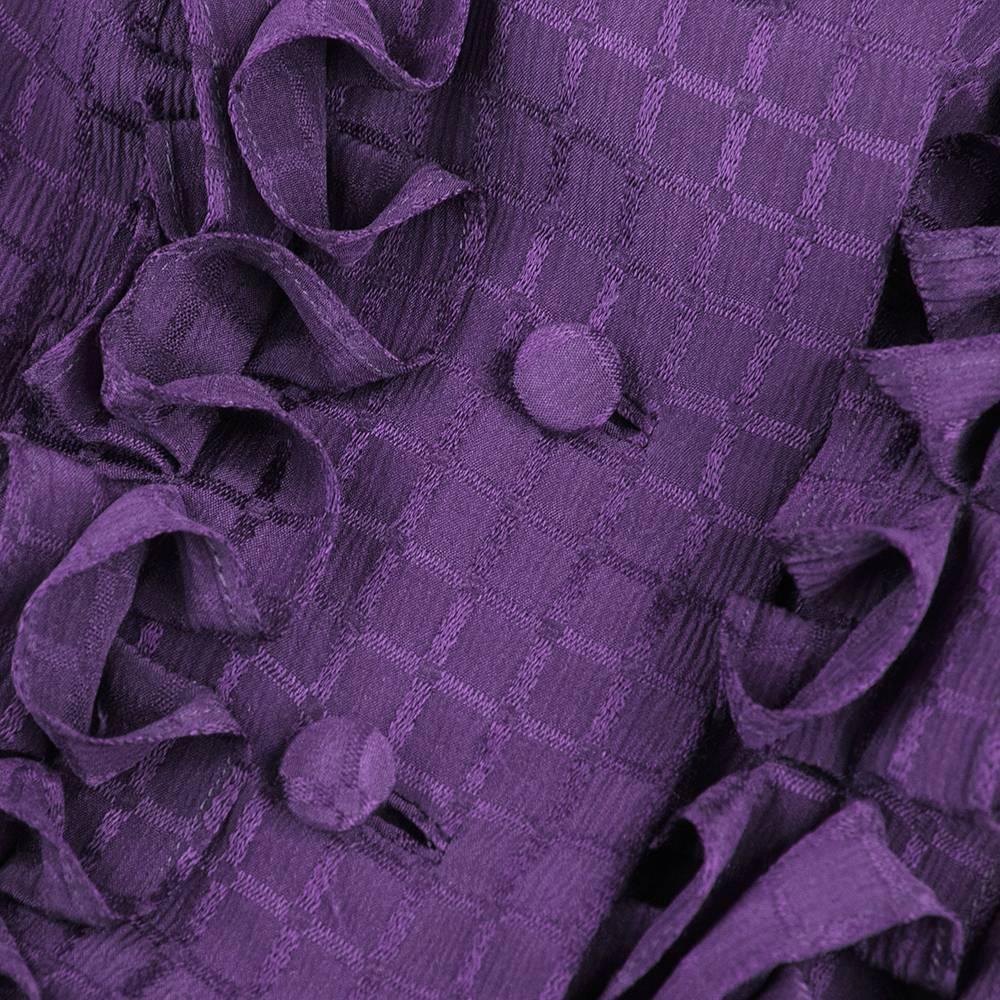 Women's Andre Laug 1970s Purple Silk Day Dress