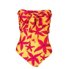 1990s Hermes Strapless Starfish Maillot Swimsuit, New/Old Stock