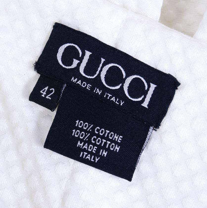 Women's 1990s Gucci White Pique Halter Dress