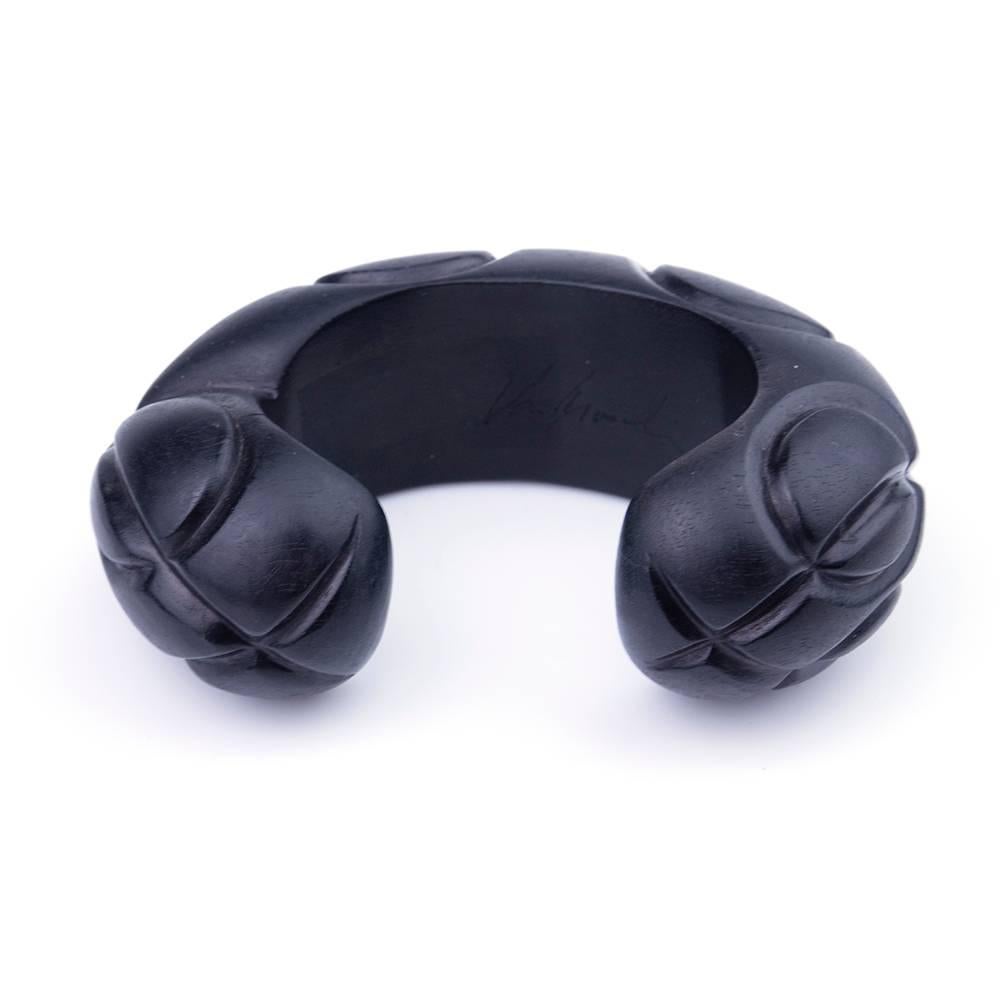 Contemporary Patricia Von Musulin  matching Ebony Bracelet and Earrings In Excellent Condition For Sale In Los Angeles, CA