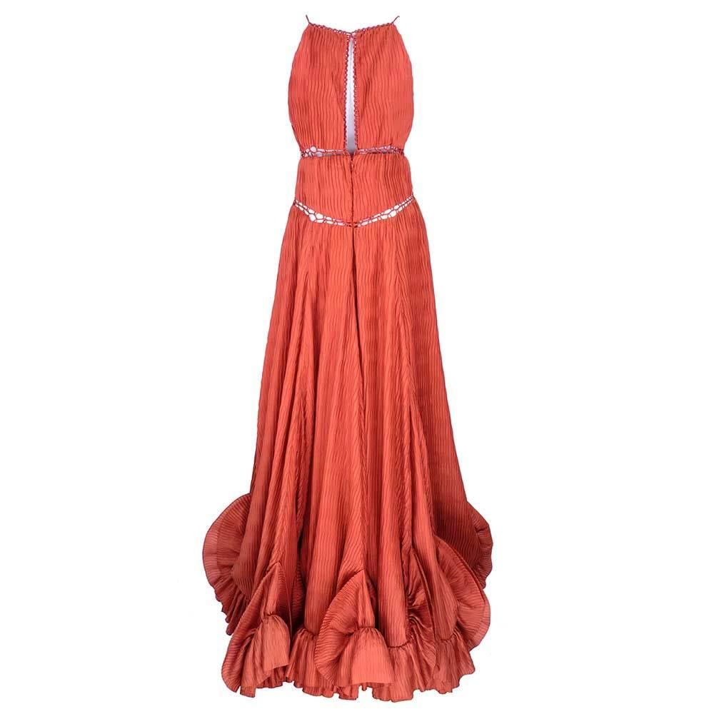 Red  Zac Posen Contemporary Evening Gown For Sale