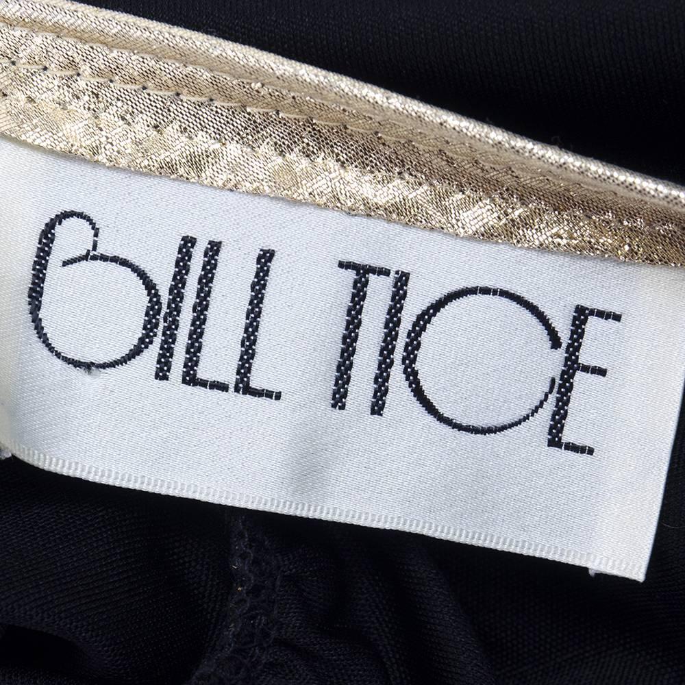 1970s Bill Tice Black Jersey Glamour Gown In Excellent Condition In Los Angeles, CA