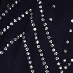 1930s Black Crepe Gown Encrusted with Rhinestones