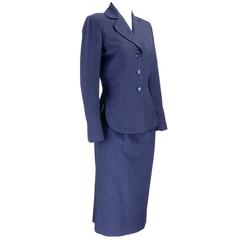 Vintage  Irene 1950s Suit with Asymmetrical Buttons