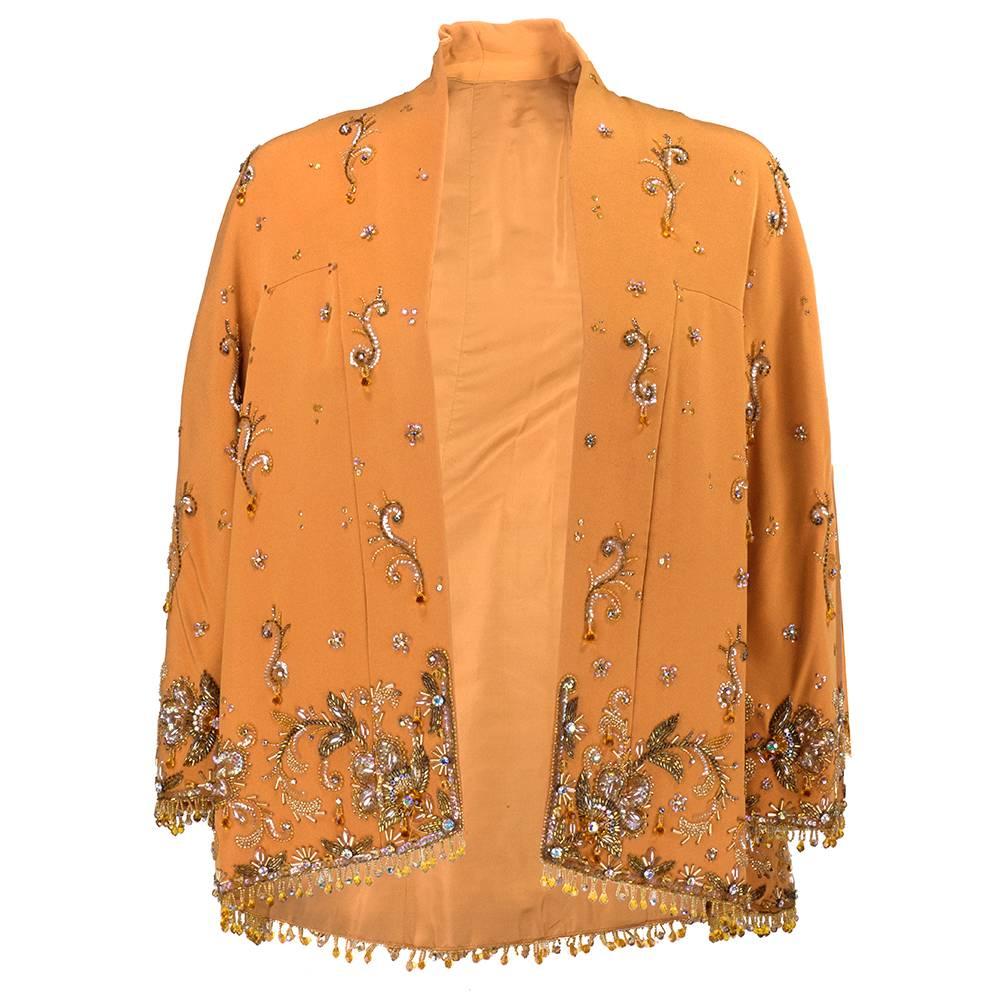1960s Unlabeled Heavily Embellished Evening Jacket