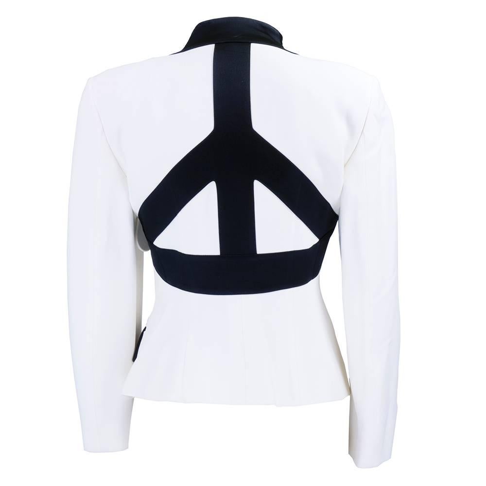 Cheap and Chic by Moschino 1990s Peace Sign Jacket