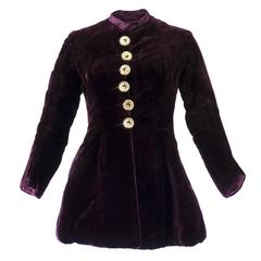 Victorian Heavy Burgundy Velvet Jacket