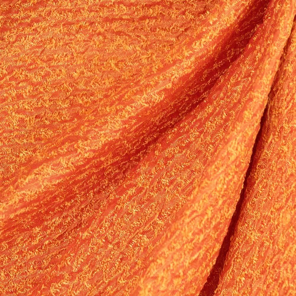  Holly's Harp 1970s Orange Crepe One Shoulder Gown In Excellent Condition For Sale In Los Angeles, CA