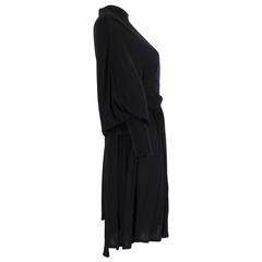 Gina Fratini 1970s Black Jersey Mini Dress