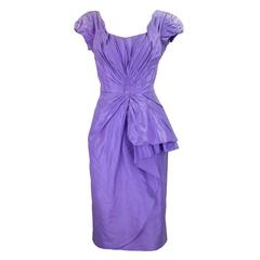 1950s Ceil Chapman Lilac Wiggle Dress