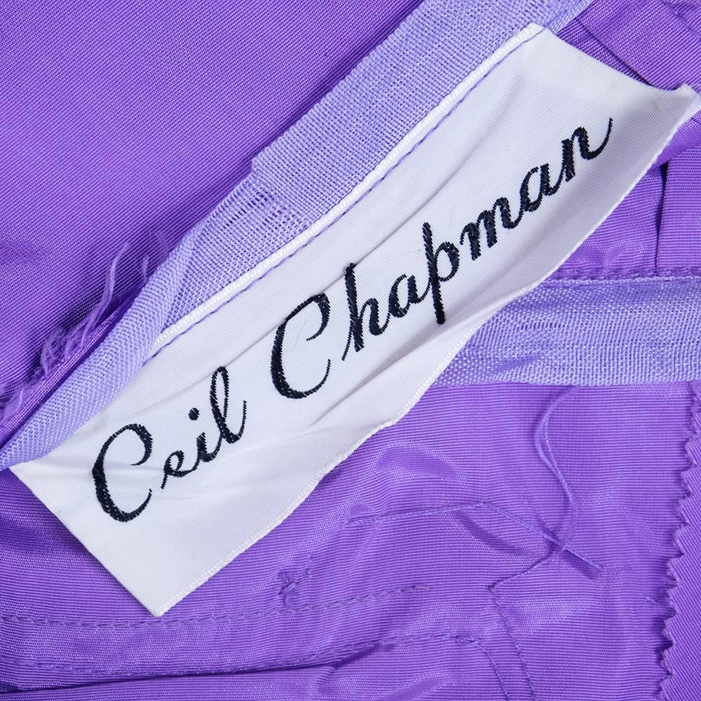 1950s Ceil Chapman Lilac Wiggle Dress 1