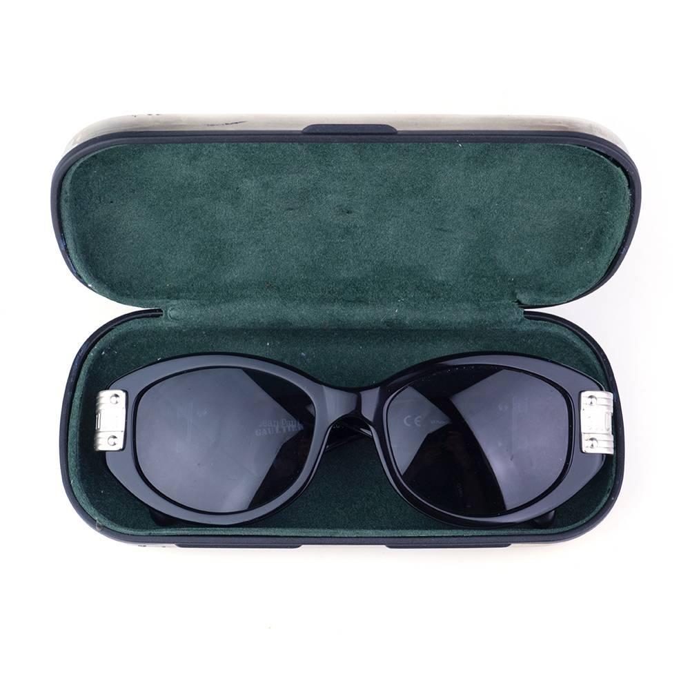 Gaultier 1980s Sunglasses with Case In Excellent Condition For Sale In Los Angeles, CA