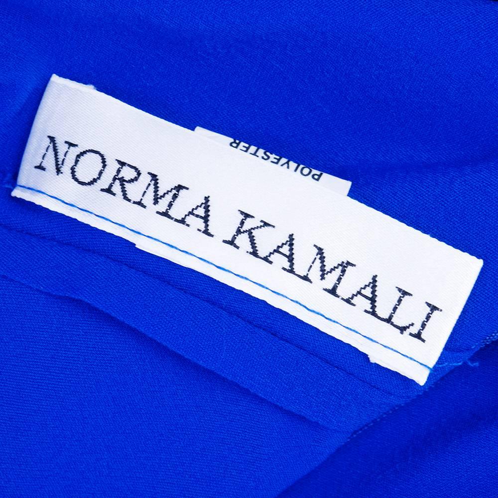 Women's  Norma Kamali 1990s Blue Jersey Dress 