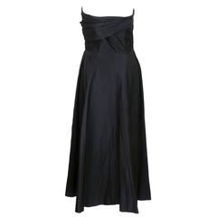 Nettie Rosenstein 1950s  Black Strapless  Dress
