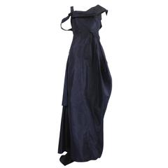 John Galliano Dramatic Black Gown