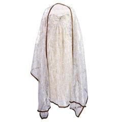 Oscar de La Renta 1960s Silver and Gold Metallic Gown