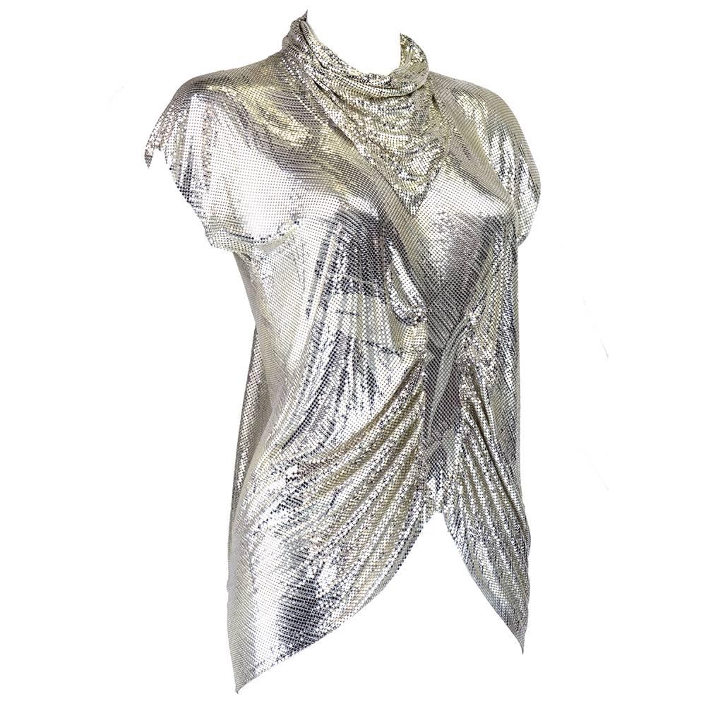 1980s Unlabeled Metal Mesh Blouse 