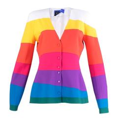 Thierry Mugler 1990s Iconic Rainbow Jacket