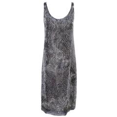 Halston 1970s Beaded Cocktail Sheath