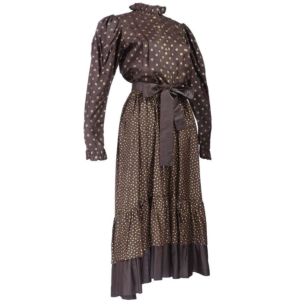 YSL Rive Gauche 1980s Peasant Ensemble