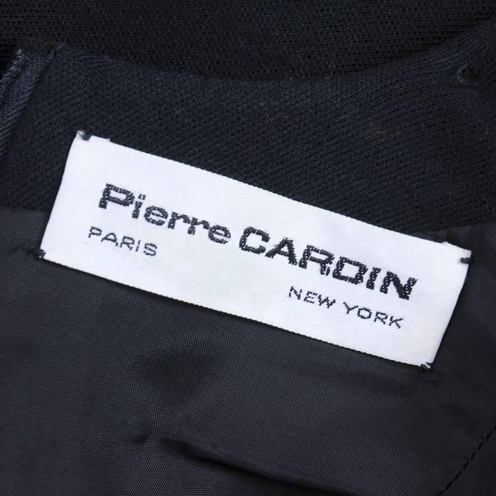 Pierre Cardin 1960s Iconic Black Wool Pantsuit 1