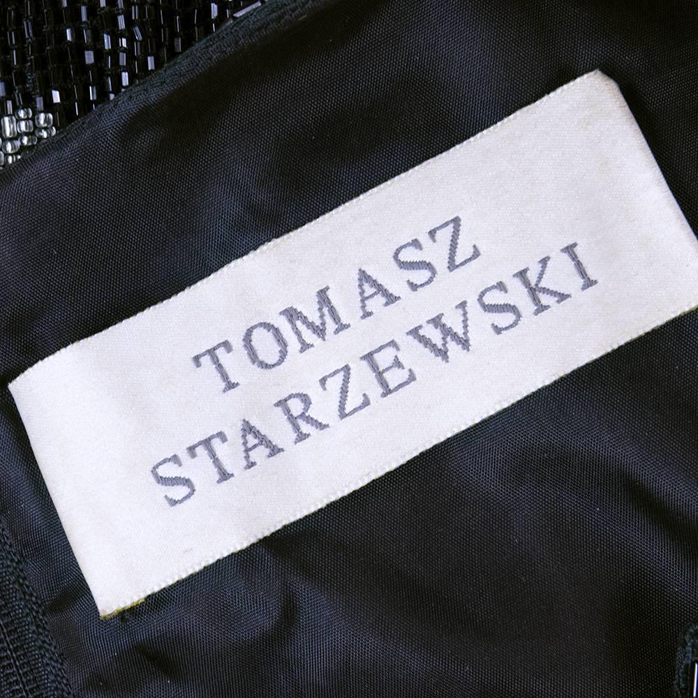 Tomasz Starzewski 1990s Heavily Beaded Zebra Motif Pant Ensemble For Sale 1