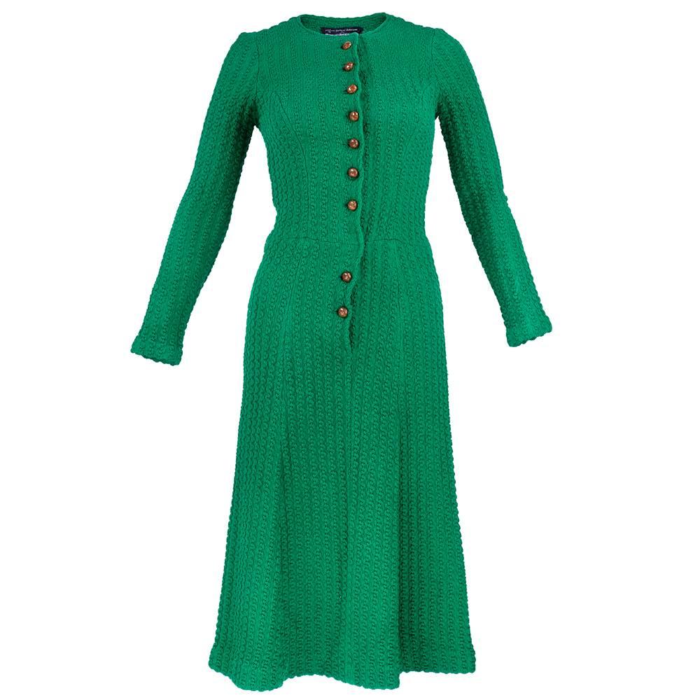 Betsey Johnson for Paraphernalia 1960s Green Knit Dress