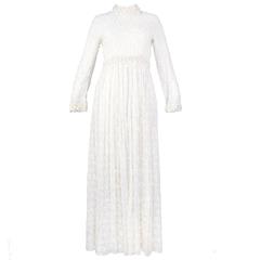 Vintage 1960s Oscar de la Renta White Embellished Jumpsuit