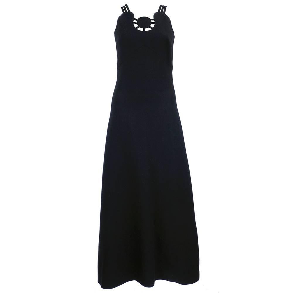 Louis Feraud 1960s Black Mod Gown For Sale