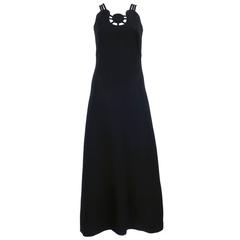 Louis Feraud 1960s Black Mod Gown
