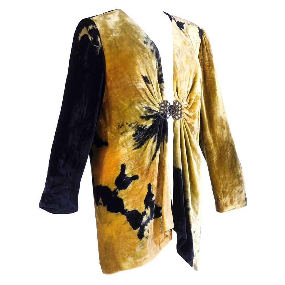 Marian Clayden / OBIKO 1980s Hand Dyed Velvet Jacket