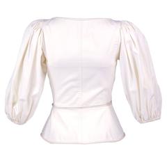 Saint Laurent Rive Gauche 1970s Peasant Blouse